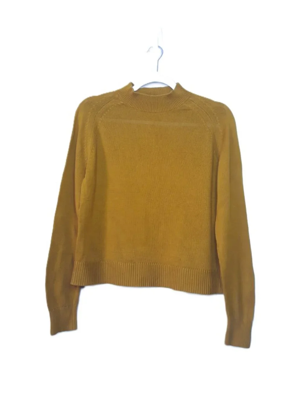 Everlane Sweater Crewneck 100% Cotton Gold Minimalist Clean Girl  XS